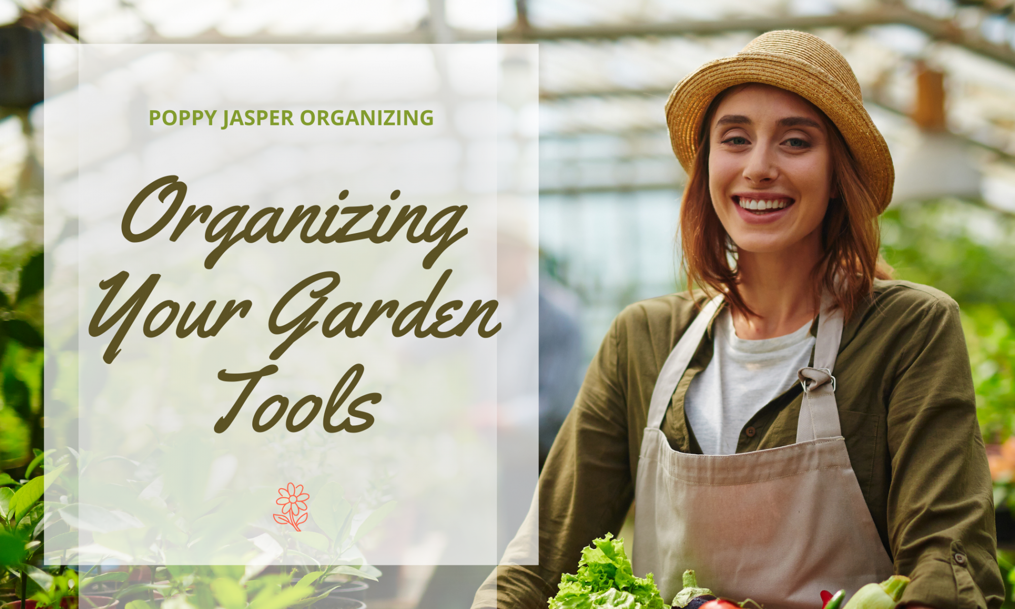 Woman Organizing Garden Tools