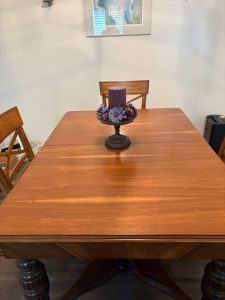 Dining table with no papers